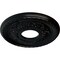 Ekena Millwork Palmetto Ceiling Medallion (Fits Canopies up to 4 7/8"), 12 1/8"OD x 3 1/2"ID x 1"P, Jet Black CM12PMBLF - alternate 3